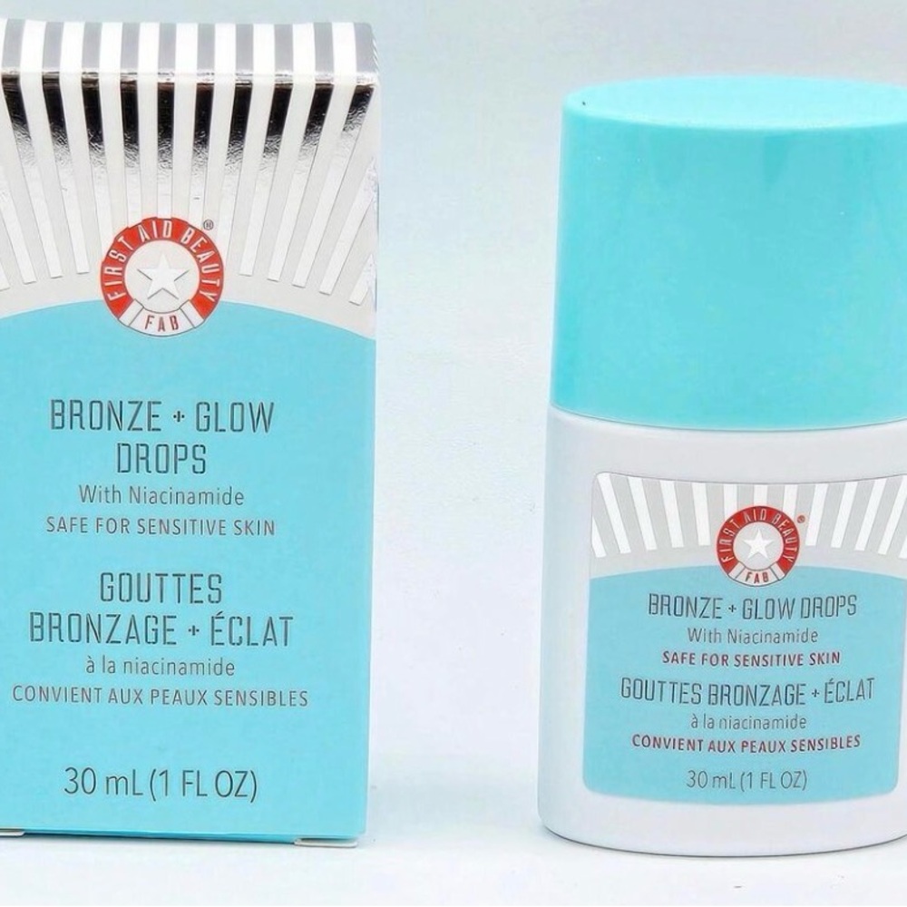 First Aid Beauty Bronze + Glow Drops Niacinamide Bronzing Serum 1oz NIB NWT
